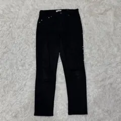 802　YANUK　ヤヌーク　RUTH　ブラックデニムパンツ　24　黒