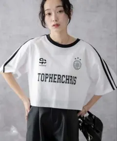 WEGO 半袖 ラインTシャツ ゲームTシャツ 短丈