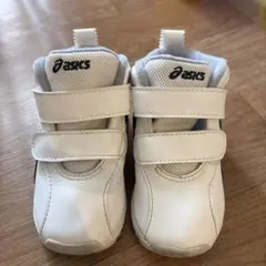 ASICS ベルト付きスニーカー 16.0 cm ホワイト/ネイビー/グリーン