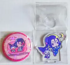 ブルーロック サンリオ 御影玲王 アクリルぷちスタンド ホログラム缶バッジ