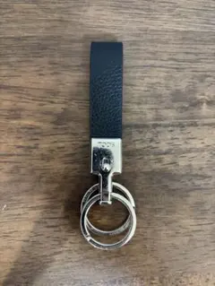 TOD’S トッズ レザー キーリング キーホルダー ブラック シルバー