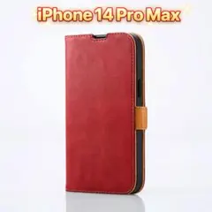 新品当日発送 iPhone 14 Pro Max 手帳型 ケース レッド D6