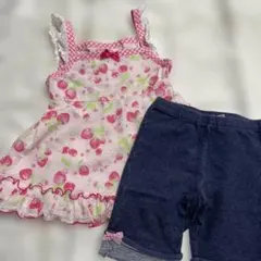 メゾピアノ☆いちご柄セットアップ