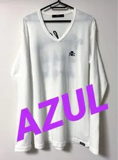 【AZUL】アズール ニット カットソー 長袖 スカル刺繡 L