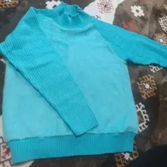ターコイズ ハイネック ニット レディース。