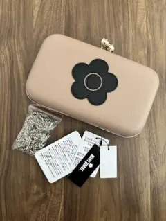 新品未使用　マリークワント　デイジー　がま口ショルダーバッグ　ベージュ