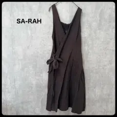 # SA-RAH ブラウン ノースリーブ ラップワンピースのサムネイル