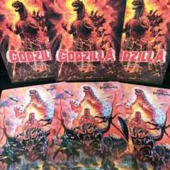 新品デッドストック　ゴジラ　デストロイア　下じき　2種6点セット　レトロ　当時物