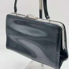 【美品】Agnes b/アニエスベー エナメルハンドバッグ　ミニポーチ　がま口