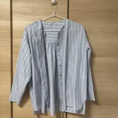 ⭐︎最終値下げ⭐︎ナノユニバース　ブラウス　ストライプ　ボウタイ　36