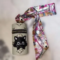 新品猫付き 円筒型キーホルダー チャーム１点物最終価格