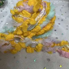 黄色　手染め　引き揃え糸