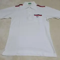 80'sレトロ　古着　フレッドペリー　ポロシャツ　白　ロゴ