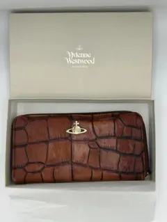 ヴィヴィアンウエストウッド 長財布 クロコダイル ファスナー レザー レディース