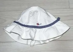 familiarホワイト フリル ベビー帽子