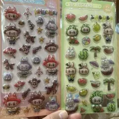 可愛いキャラクターの3Dステッカーセット