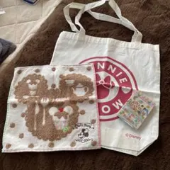 ディズニー　ミッキー　ミニー　トートバッグ　タオルハンカチ　メモ帳