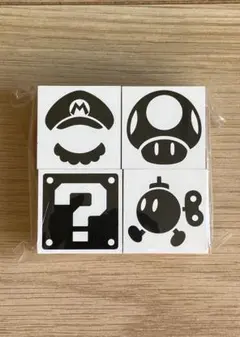 スーパーマリオ スタンプ ハンコ 4個セット 希少 レア 非売品