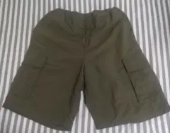 GU カーゴハーフパンツ カーキ 150cm