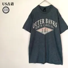 OUTER BUNKS　Tシャツ　US古着　USA直輸入　チャコールグレー　M