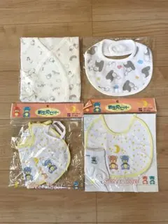 【新品未開封】新生児　肌着　たまひよ　石川さんスタイ　くまのスタイ3枚&靴下