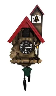 リズム　カッコーチロリアンR 4MJ732RH木枠 ふいご式 鳩時計 振り子時計