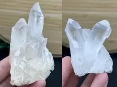 天然水晶クラスター　原石　パワーストーン浄化　2点セット