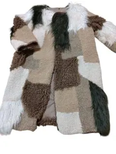 Ungrid パッチワークファーコート