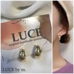 488 ゴールド 半円フープ 小ぶりピアス シンプル お洒落 大人可愛い