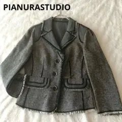 美品　PIANURASTUDIO　フリンジ付きジャケット リバーシブル