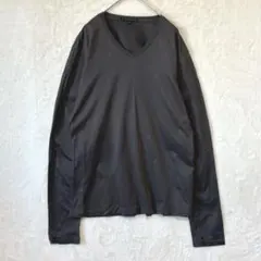 theory セオリー／カットソー 長袖 L コットン Vネック 日本製 無地