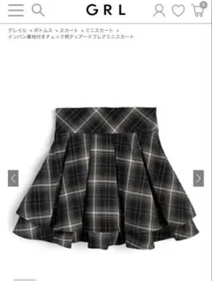 GRL チェック ミニスカート