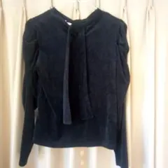 ワールド、黒、ブラウス、M