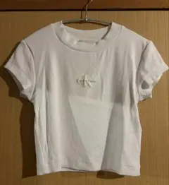 Calvin Klein Jeans モノグラムベビーTシャツ ホワイト XS