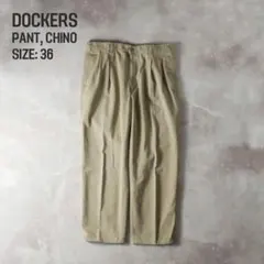 DOCKERS 90s ツータックチノ ベージュ 36