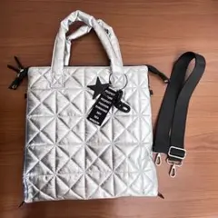 【新品】BAYFLOW チャーム付き3WAYキルトトート / ショルダーバッグ