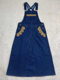 【新品タグ付き】チチカカ 刺繍 ジャンパースカート サロペット インディゴ【L】