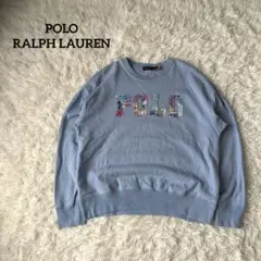 POLO RALPH LAUREN パッチワークロゴ スウェット トレーナー M