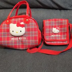 HELLO KITTY チェック柄バッグセット