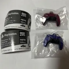 PS5ワイヤレスコントローラーミニチュア マスコット レッドパープル2個セット