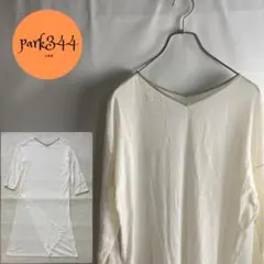 【Green Label Relaxing　Vネック　裾スリット　ワンピース】