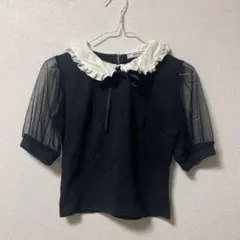 Ank Rouge アンクルージュ シースルー トップス 半袖 ブラウス