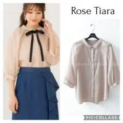Rose Tiara*五分袖パフスリーブブラウス