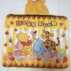 【新品】【プーさん】 フード付き ブランケット 膝掛け 約75cm×約90cm