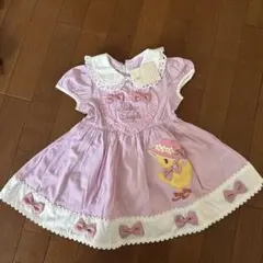 Shirley Temple ピンクストライプワンピース　90cmのサムネイル