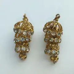 スリランカ製 クリスタル装飾 ピアストップ