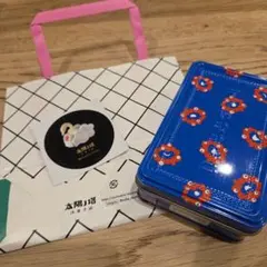 【新品未開封】マイドオオキニ 太陽ノ塔洋菓子店　ミャクミャク　青缶