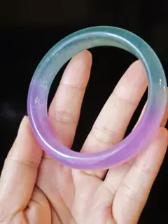 春彩翡翠 ラベンダー 貴妃円条 バングル 腕輪 ブレスレット60mm | Mercari
