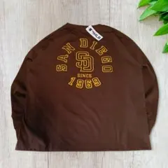 WBC 新品 松井裕樹 パドレス 刺繍ロゴ長袖T 茶 XL