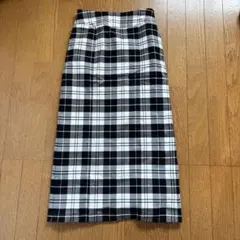 チェックロングタイトスカート